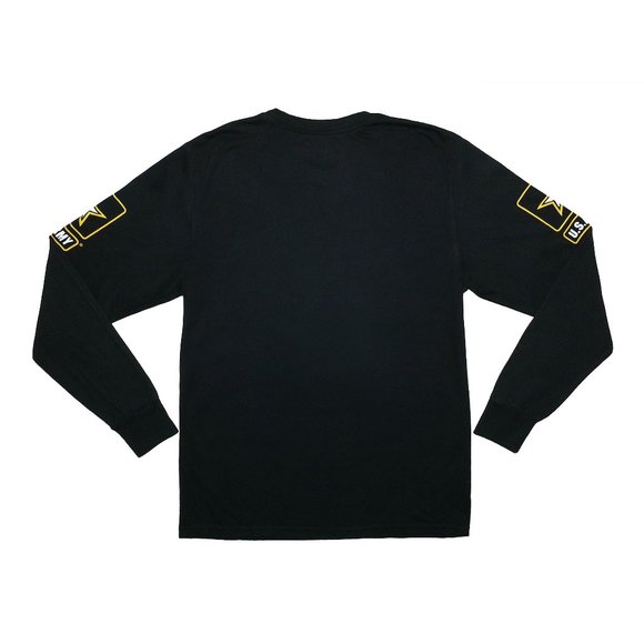 Vtg Rare Men's U.S. Army Black & Yellow Hollow Graphic Long-Sleeve Shirt Sz M - Picture 6 of 8